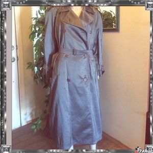 Double Breasted Nylon Coat Sz med